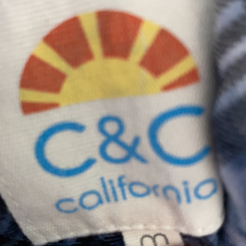 C&C California blue tie dye plaid flannel - Picture 5 of 6